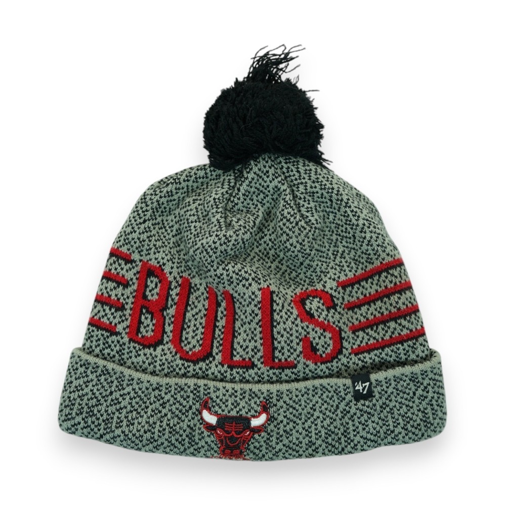 Chicago Bulls 47 Brand Classics Beanie Cap Hat‎ One Size Gray